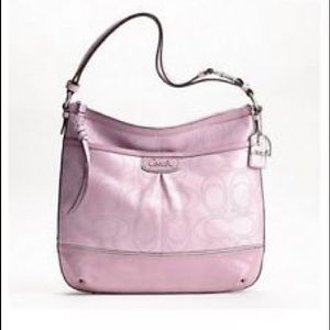 Coach perforated Leather hobo (snake detail)